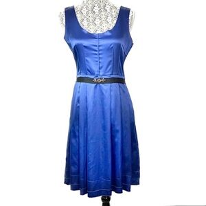 Simply Vera Vera Wang royal blue A-line satin dress
